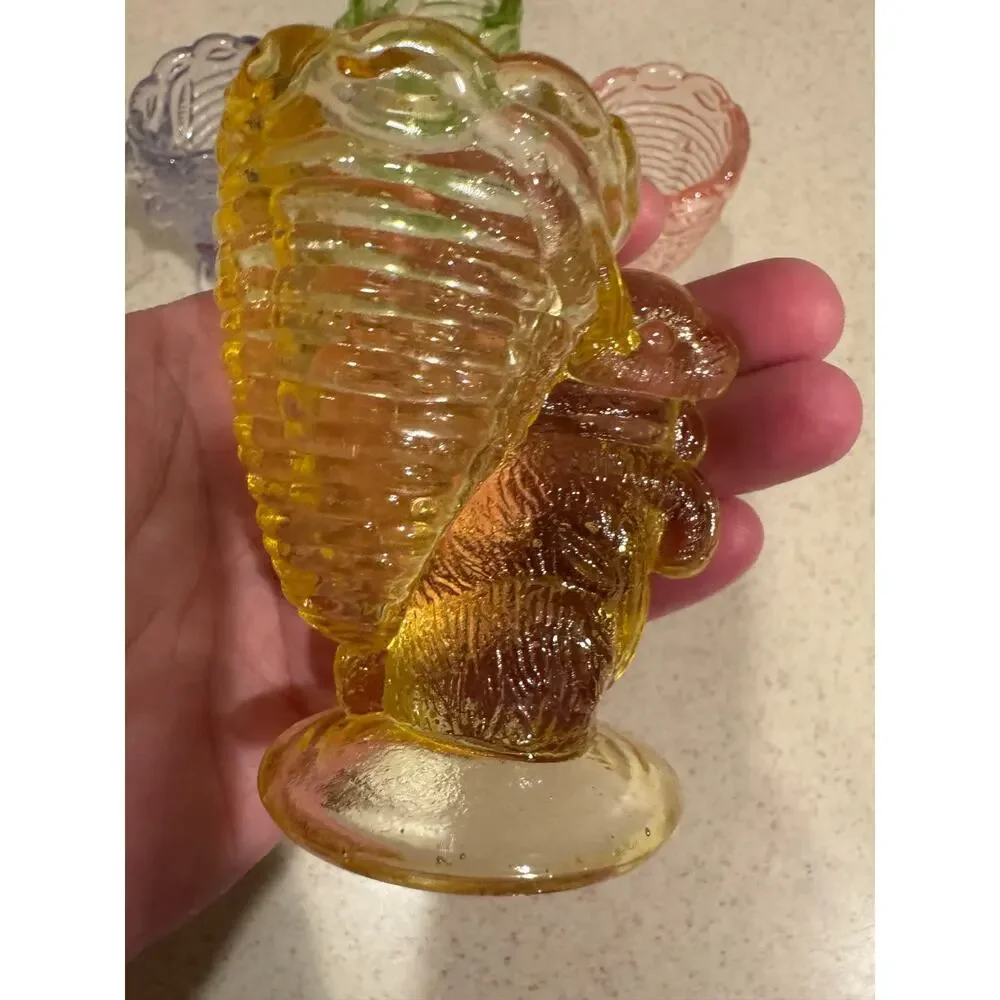 Williams Sonoma Glass Bunny Rabbit Egg Cups  Set Of 4